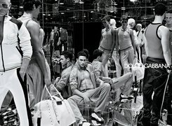 Dolce And Gabbana, mężczyźni, torba, spodnie, lustro