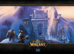 góra, zamek, postacie, fantasy, World Of Warcraft