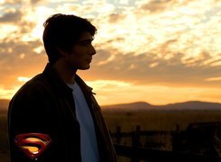 Superman Returns, Brandon Routh, zachód, płot, smutny