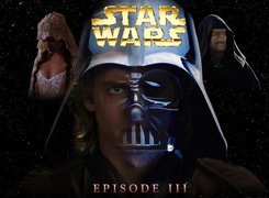 Star Wars Episode 3, Hayden Christensen, maska, napis, Natalie Portman, gwiazdy