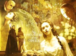 Phantom Of The Opera, Gerard Butler, biała, maska, Emmy Rossum