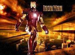 Iron Man, robot, deszcz