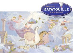 Ratatuj, Ratatouille, malowidło, konie, anioły