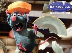 Ratatuj, Ratatouille, mysz, zbity, talerz