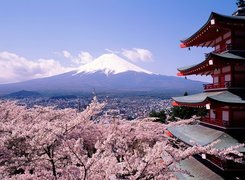 Japonia, Budowla, Góra, Fuji-San