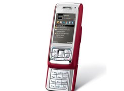 Nokia E65, Czerwona, Srebrna