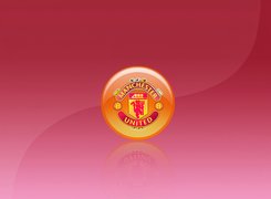 Manchester United, Logo, Czerwony, Różowy