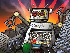 Robot, Miasto, Google