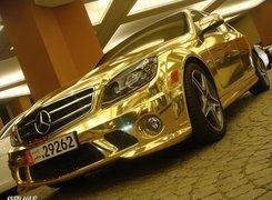 Mercedes, C63, Złoty, Arab