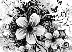Czarno, Białe, Kwiaty