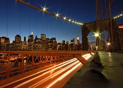 Most, Bruklinski, Światła, Noc