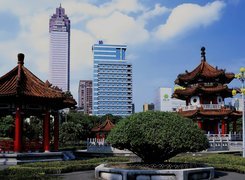 Tajwan, Taipei, Architektura, Kontrasty
