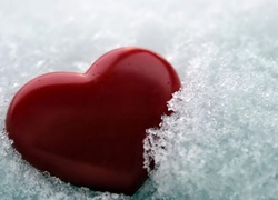 Czerwone, Serce, Śnieg