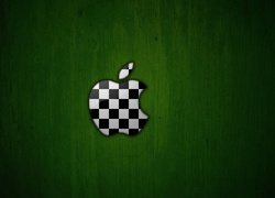 Zielone, Tło, Kraciaste, Apple