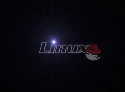 Linux, Ciemne, Tło, Światełko