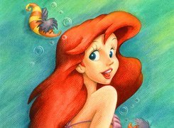 Mała Syrenka, The Little Mermaid, Ariel, Syrenka, Woda