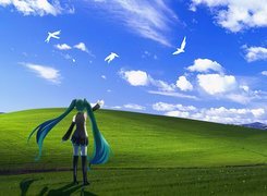 Miku Hatsune, Vocaloid, Windows XP, Ptaki