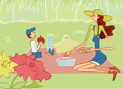 Piknik, Mama, Dziecko