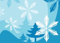 Drzewka, Płatki, Śniegu