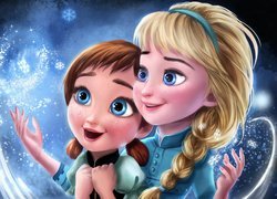 Film animowany, Bajka, Kraina lodu, Frozen, Postacie, Dziewczynki, Anna, Elsa