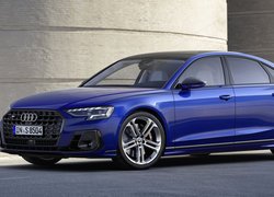 Niebieskie, Audi S8, Bok, 2021