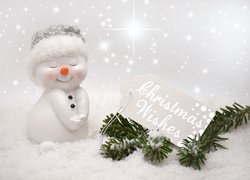 Boże Narodzenie, Życzenia, Bałwanek, Igurka