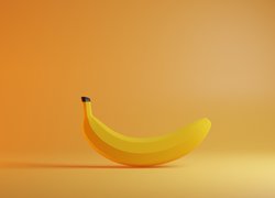 Owoc, Banan, Żółte, Tło, Grafika, 2D