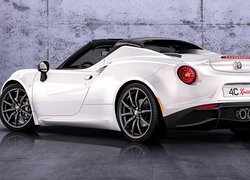 Biała Alfa Romeo 4C Spider