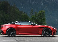 Czerwony, Aston Martin DBS, Superleggera, Bok