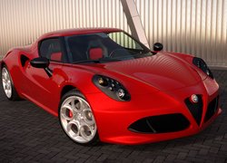 Czerwona Alfa Romeo 4C