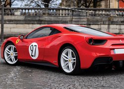 Czerwone, Wyścigowe, Ferrari 488 GTB