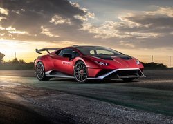 Czerwone, Lamborghini Huracan STO