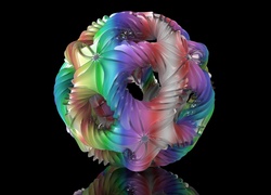 Dekoracyjna kolorowa kula w grafice 3D