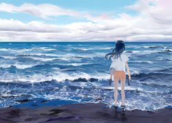 Manga, Morze, Brzeg, Dziewczyna