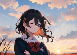 Dziewczyna, Uczennica, Anime
