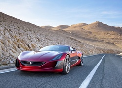 Samochód, Elektryczny, Rimac Concept One, 2013, Droga, Wzgórza