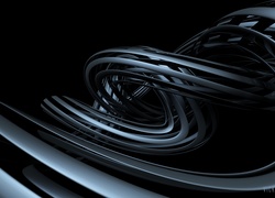 Falisty czarny obiekt w grafice 3D