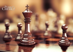 Figury szachowe i plansza z gry wideo Pure Chess