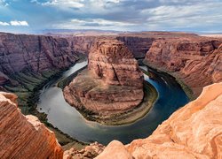 Park Narodowy Glen Canyon, Rzeka, Kolorado River, Zakole, Meander, Horseshoe Bend, Kanion, Skały, Arizona, Stany Zjednoczone
