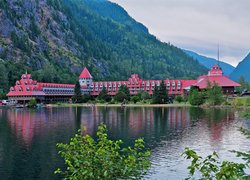 Kanada, Revelstoke, Góry, Jezioro, Three Valley Lake, Hotel Three Valley Lake Chateau