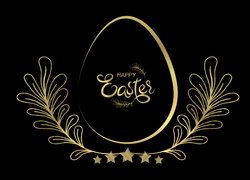 Jajko z napisem Happy Easter
