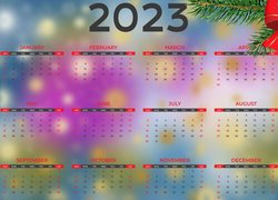 Kalendarz, 2023, Bombki, Kokarda