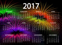 Nowy Rok 2017, Kalendarz