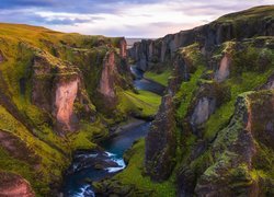 Islandia, Wąwóz, Rzeka, Fjadra, Kanion, Fjadrargljufur