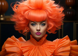 Kobieta z pomarańczowymi włosami