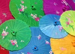 Parasolki, Chińskie, Kolorowe