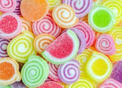 Kolorowe galaretki w cukrze
