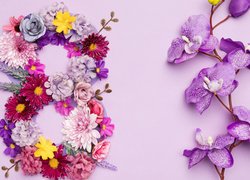 Kwiaty, Kolorowe, Dzień Kobiet, 8 Marca