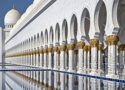 Zjednoczone Emiraty Arabskie, Abu Dhabi, Wielki Meczet Szejka Zajida, Kolumny, Złoto, Marmur