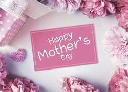 Dzień Matki, Prezent, Napis, Życzenia, Kwiaty, Serce